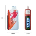 ELFBAR ice king 25000 パフ使い捨て電子タバコ サイズ仕様