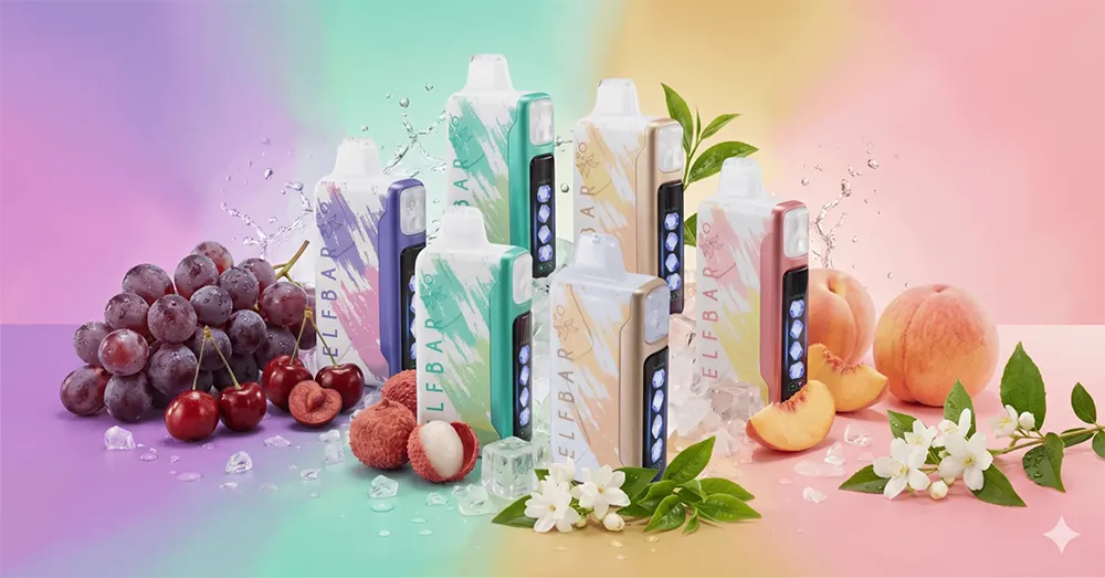 ELFBAR ice king 25000 パフ使い捨て電子タバコ フレーバーショーケース
